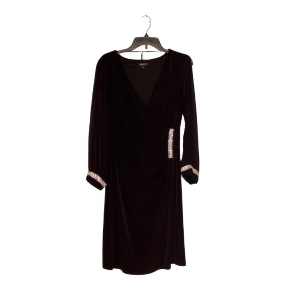 Elegant Black Dress with Embellished Details